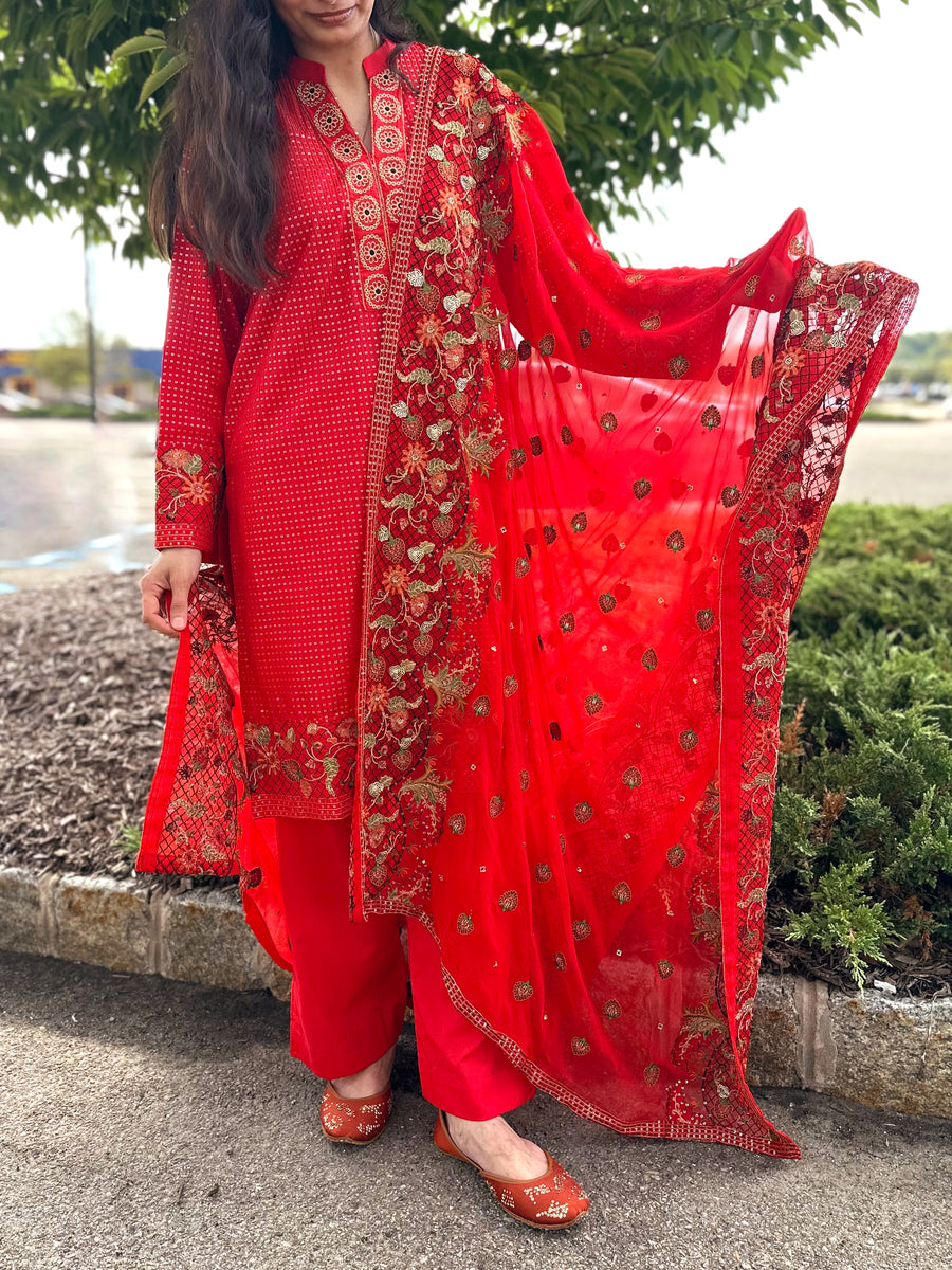 Gul Ahmed Stitched Lawn 3 Piece 2022 PM414 Salai Gul Ahmed Misc