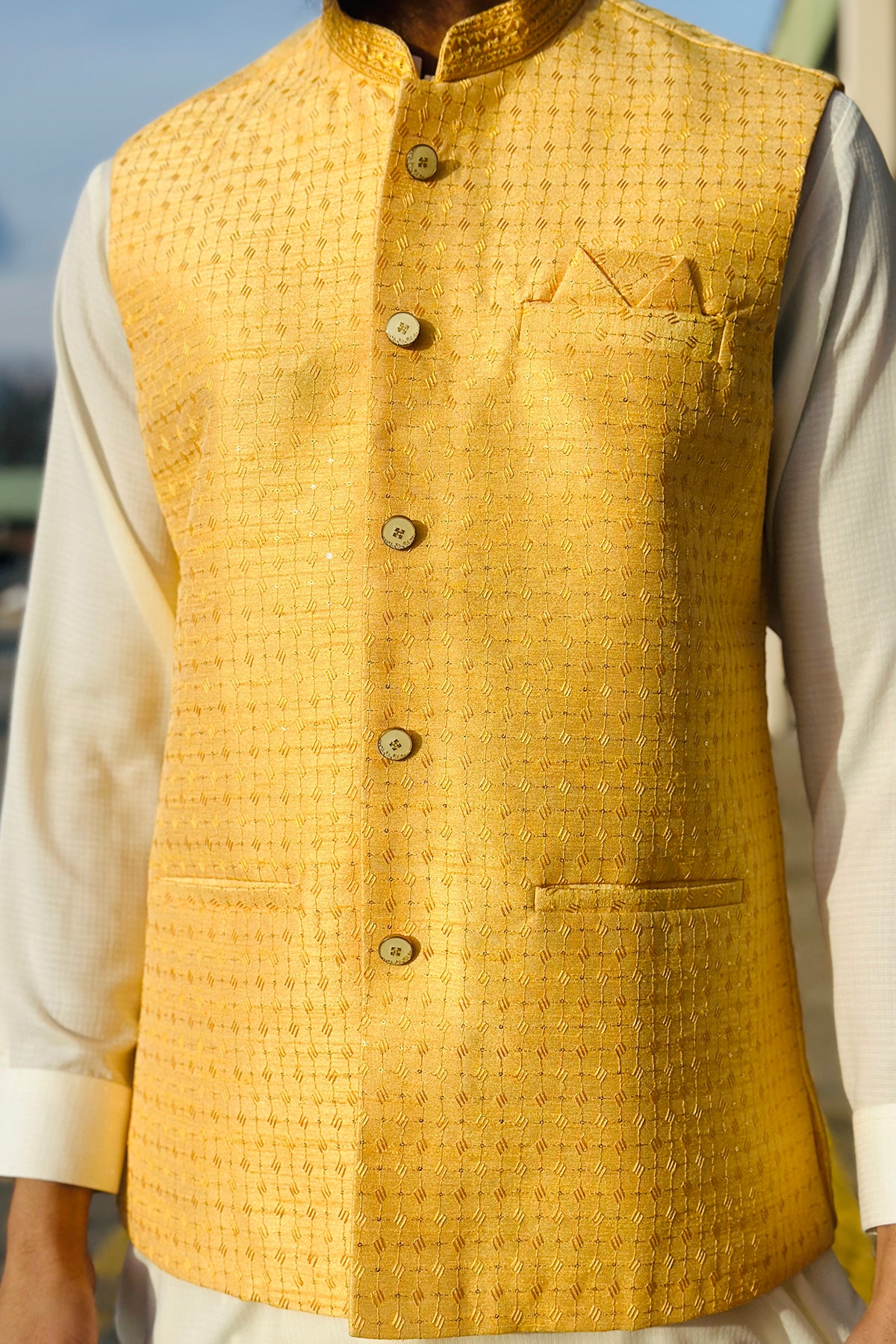 Men Waistcoat 399 YELLOW