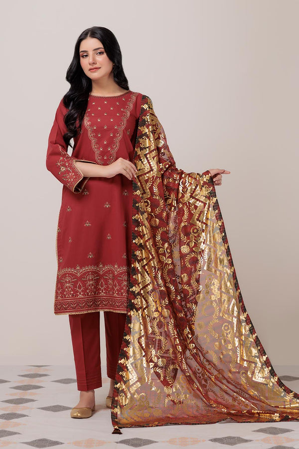 Bonanza Satrangi Stitched 3 Piece PWS5233P65 US24 - Salai - Bonanza Satrangi 