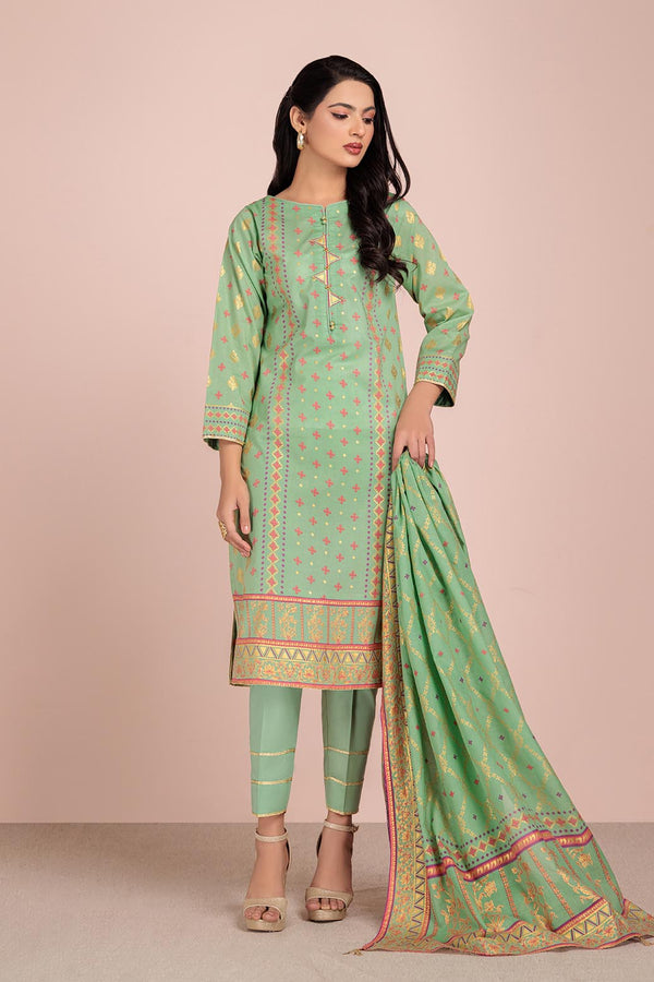 LADIES UN-STITCHED LAWN SUIT BEF24-RST233P62 - Salai - Bonanza Satrangi 