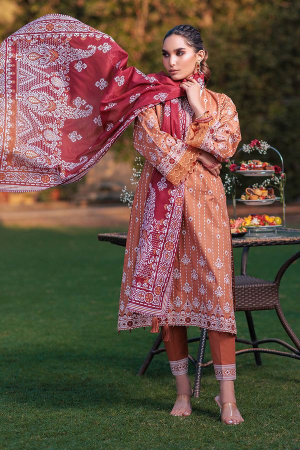 LADIES UN-STITCHED LAWN SUIT BEF24-SSR233P54 - Salai - Bonanza Satrangi 