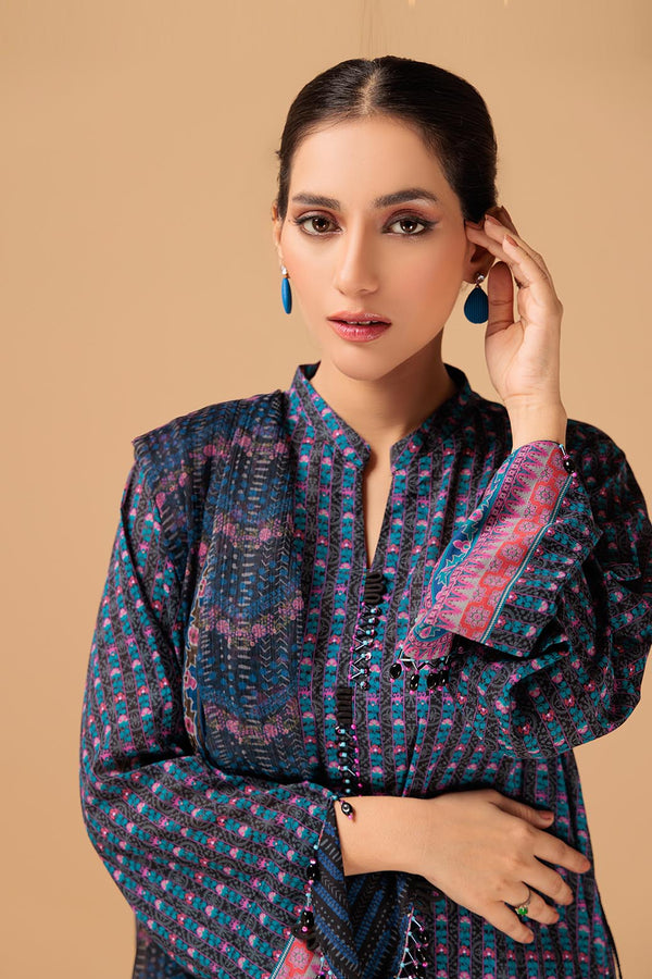 LADIES UN-STITCHED LAWN SUIT BEF24-RSR233P04 - Salai - Bonanza Satrangi 