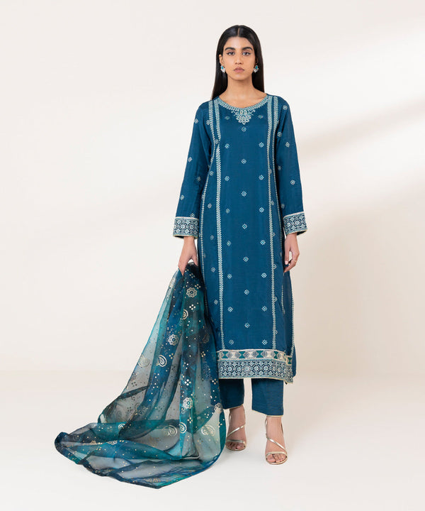 Sapphire Festive 3 Piece RAW SILK FDE-LX24V3-7 - Salai - Sapphire 