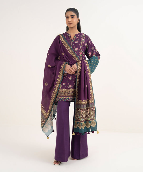 Sapphire Stitched 3 Piece KHADDAR DY25V8-26 J(35&34) - Salai - Sapphire RTW Winter 2025 
