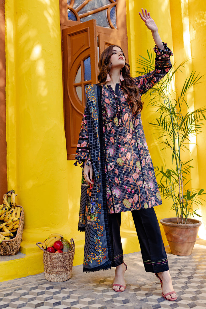 Gul Ahmed Stitched Lawn 2024 3 Piece CL-42101B - Salai - Salai 