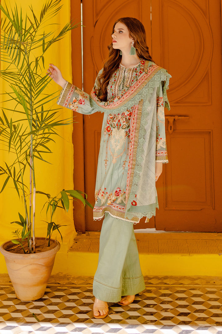 Gul Ahmed Stitched Lawn 2024 3 Piece CL-42133 - Salai - Salai 