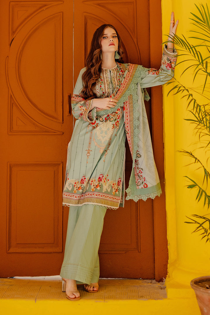 Gul Ahmed Stitched Lawn 2024 3 Piece CL-42133 - Salai - Salai 