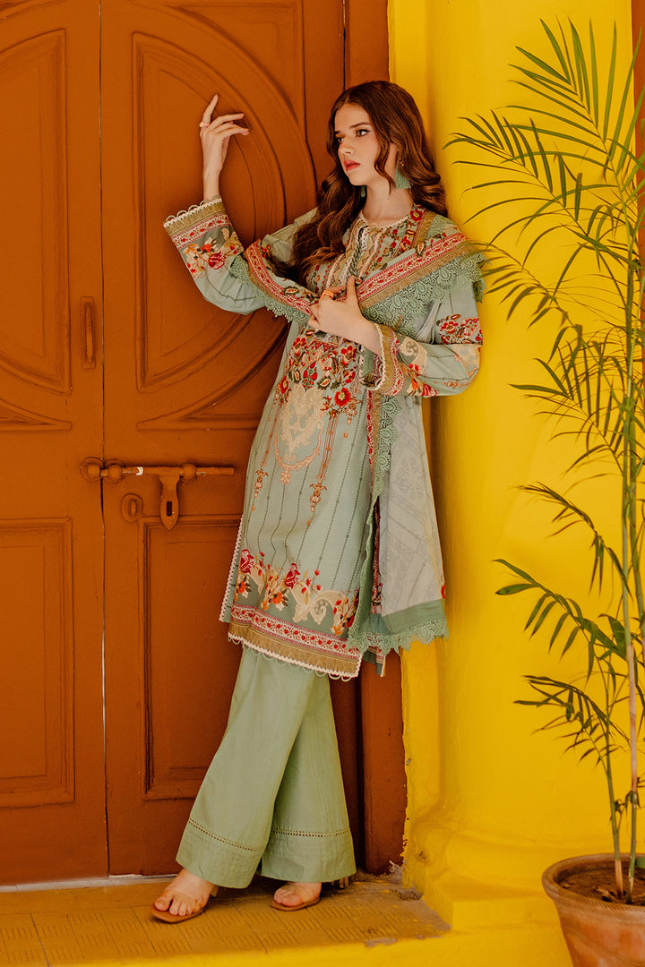 Gul Ahmed Stitched Lawn 2024 3 Piece CL-42133 - Salai - Salai 