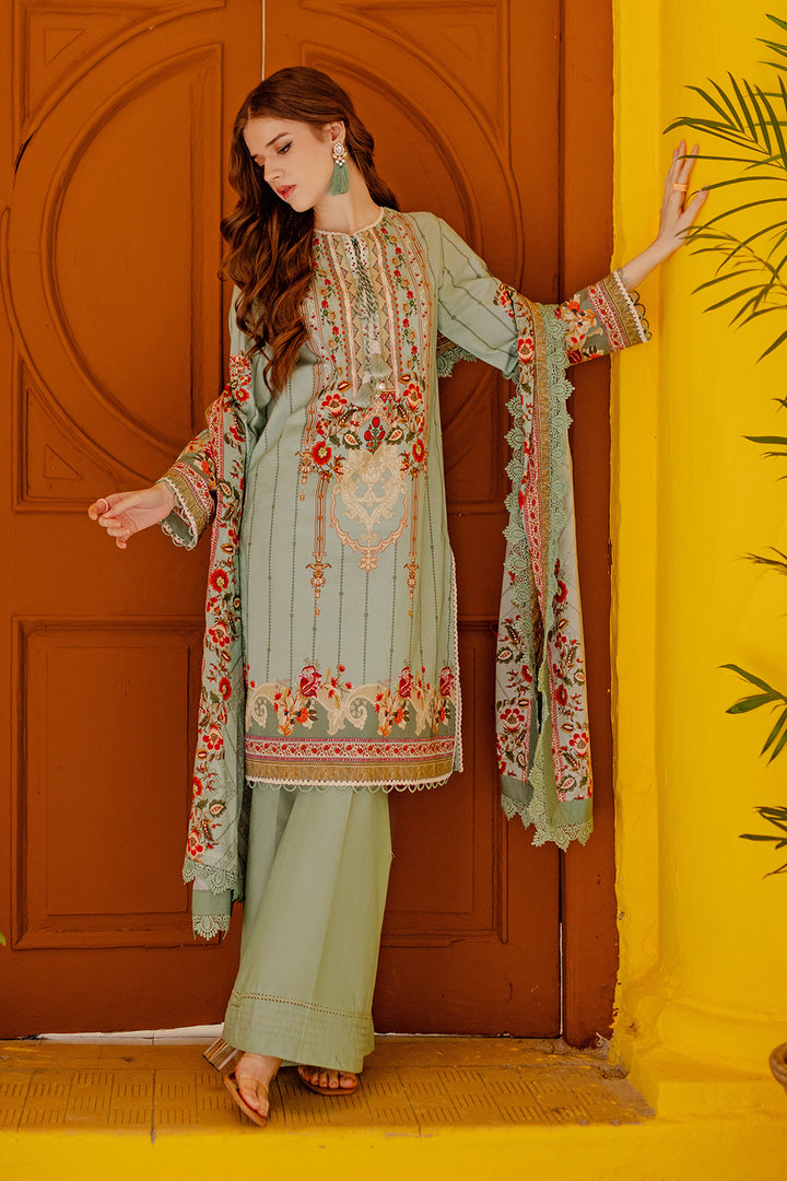 Gul Ahmed Stitched Lawn 2024 3 Piece CL-42133 - Salai - Salai 