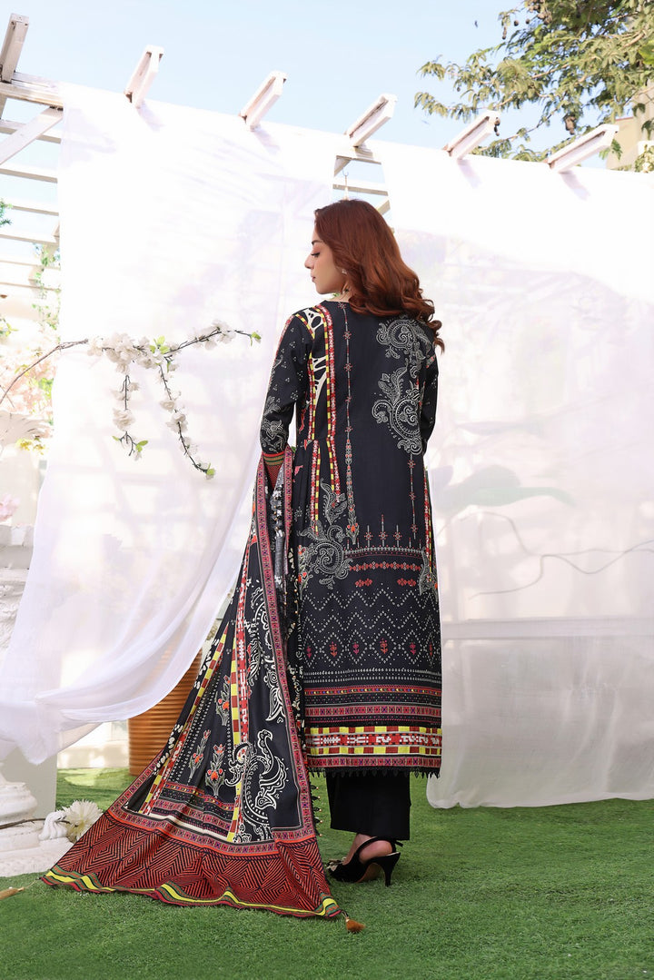 Stitched Lawn 3 Piece RQL-031 - Salai - Salai 