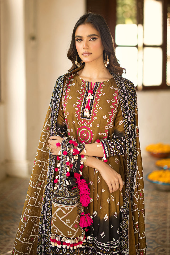 Gul Ahmed Stitched Lawn 2024 3 Piece CL-42034B - Salai - Salai 