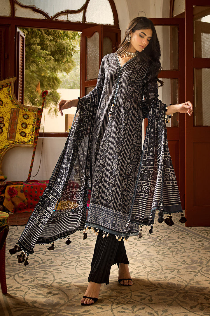 Gul Ahmed Stitched Lawn 2024 3 Piece CL-42009B - Salai - Gul Ahmed 