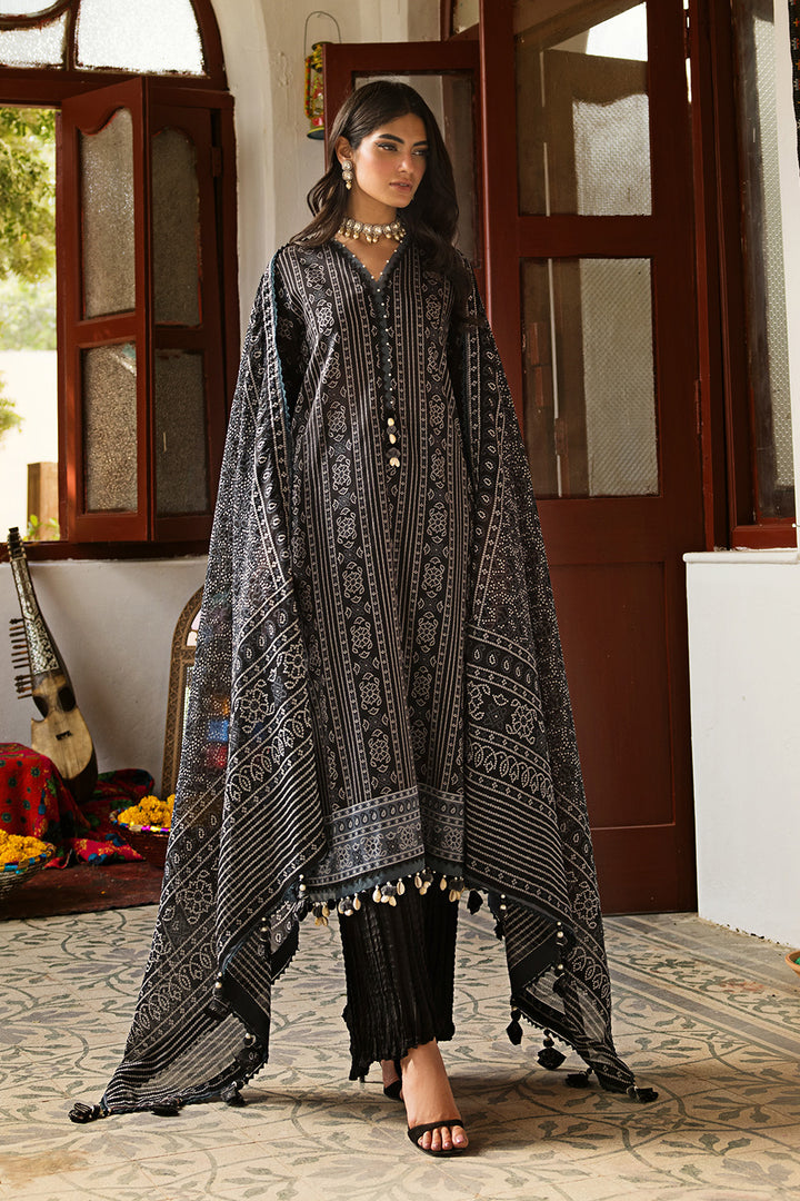 Gul Ahmed Stitched Lawn 2024 3 Piece CL-42009B - Salai - Gul Ahmed 