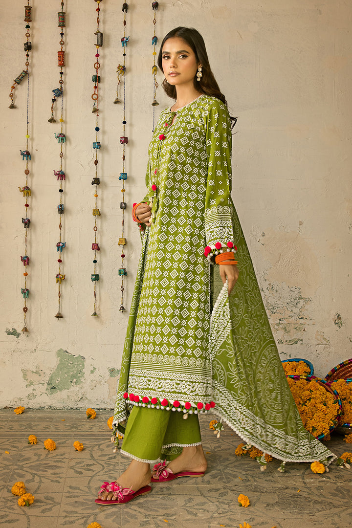 Gul Ahmed Stitched Lawn 2024 3 Piece CL-42039B - Salai - Salai 