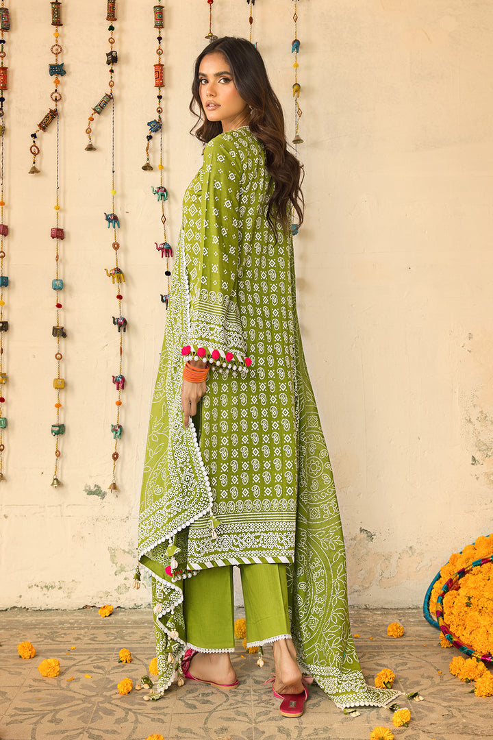 Gul Ahmed Stitched Lawn 2024 3 Piece CL-42039B - Salai - Salai 