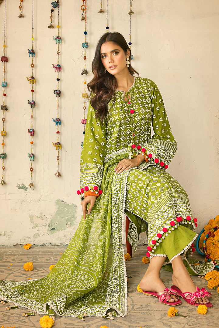 Gul Ahmed Stitched Lawn 2024 3 Piece CL-42039B - Salai - Salai 