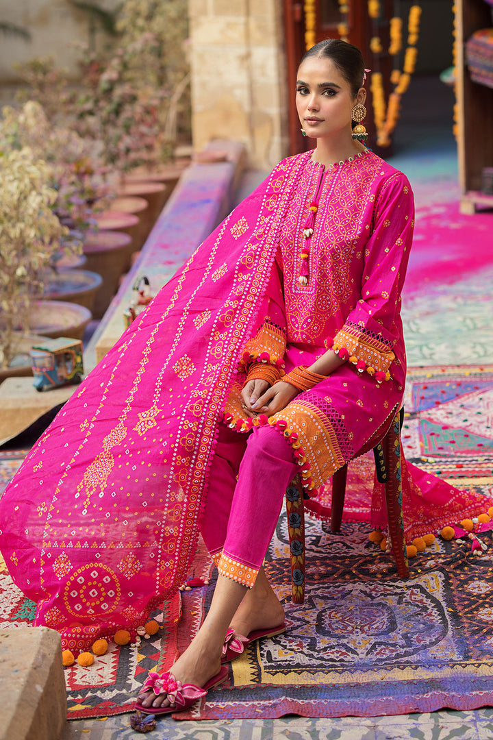 Gul Ahmed Stitched Lawn 2024 3 Piece CL-42037B - Salai - Salai 