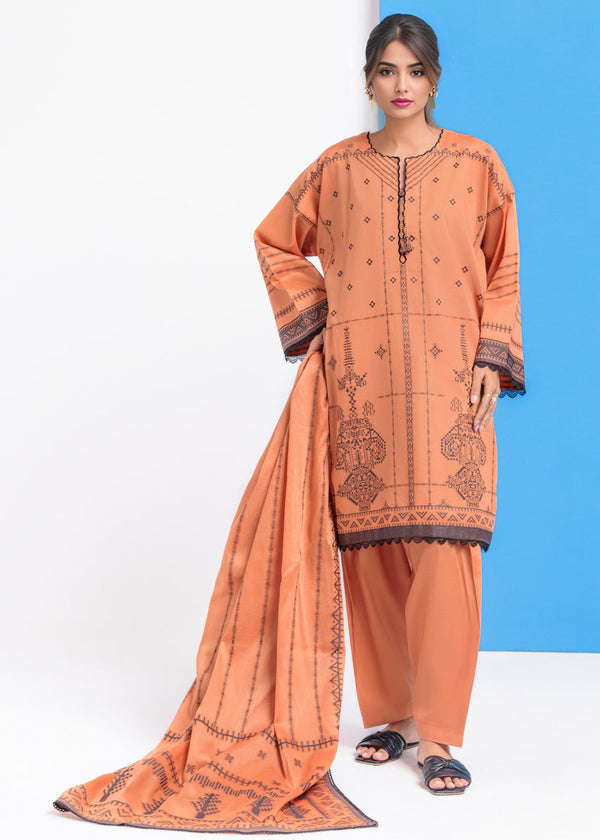 Brown-Jacquard-3 Piece (WPS25JD3067) - Salai - Salai 