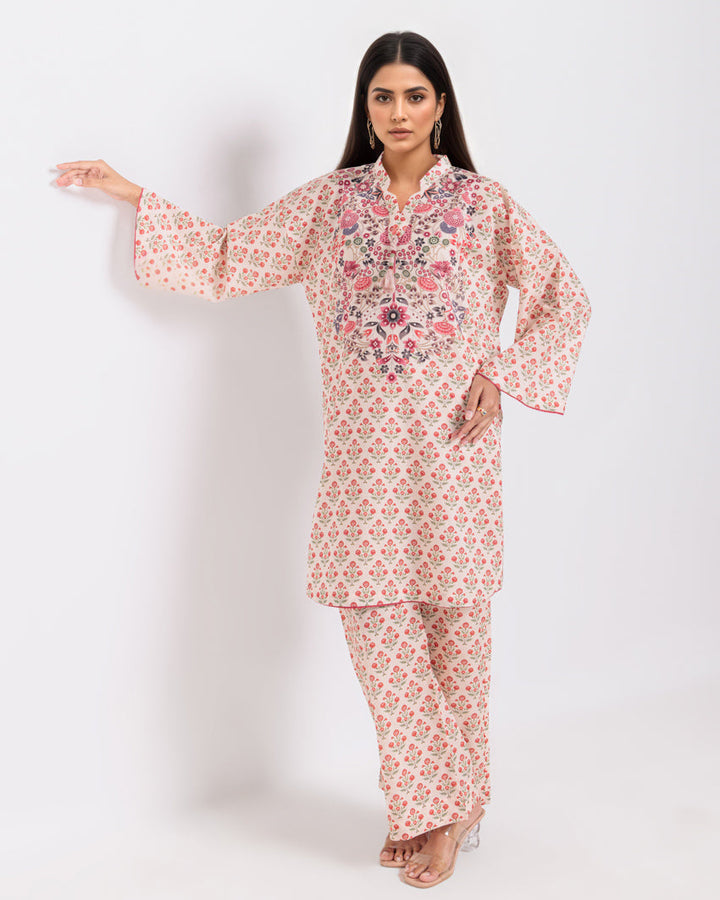 L-Peach-Lawn-2 Piece (WPSTPBS25B8S4) - Salai - Salai 