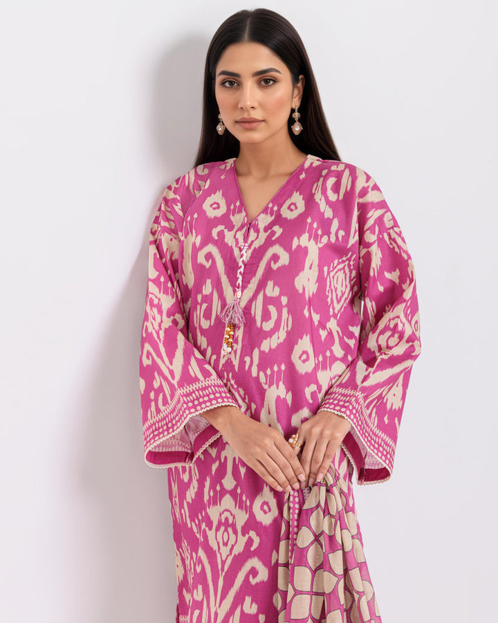 Pink-Cambric-3 Piece (WP3PPBS25B7A36) - Salai - Salai 