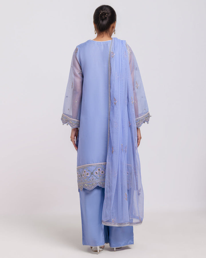 Lilac-Textured Net-3 Piece (WPS25FE3028) - Salai - Salai 