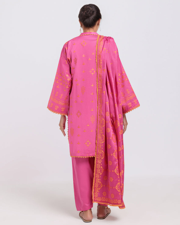 Pink-Jacquard-3 Piece (WPS25JD3068) - Salai - Salai 