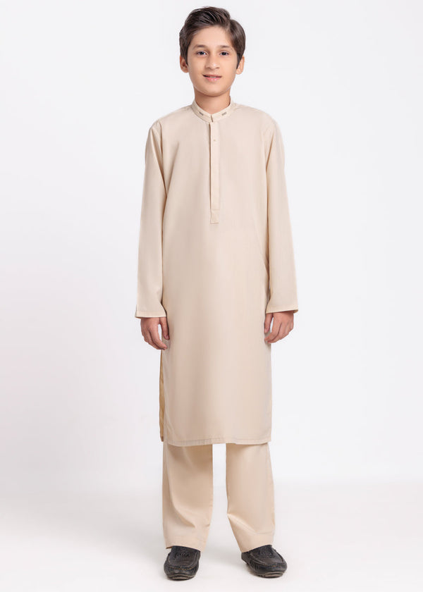 Beige-Blended-Kurta Trouser - (BPS25KP2092) - Salai - Salai 