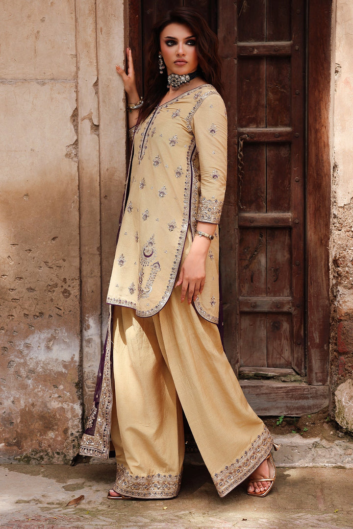 Raw Silk Stitched 3 Piece CMA-5-123A - Salai - Charizma RTW Winter 2025 