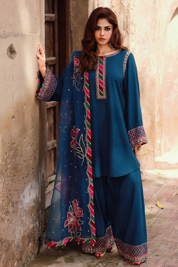Raw Silk Stitched 3 Piece CMA-5-076H - Salai - Charizma RTW Winter 2025 