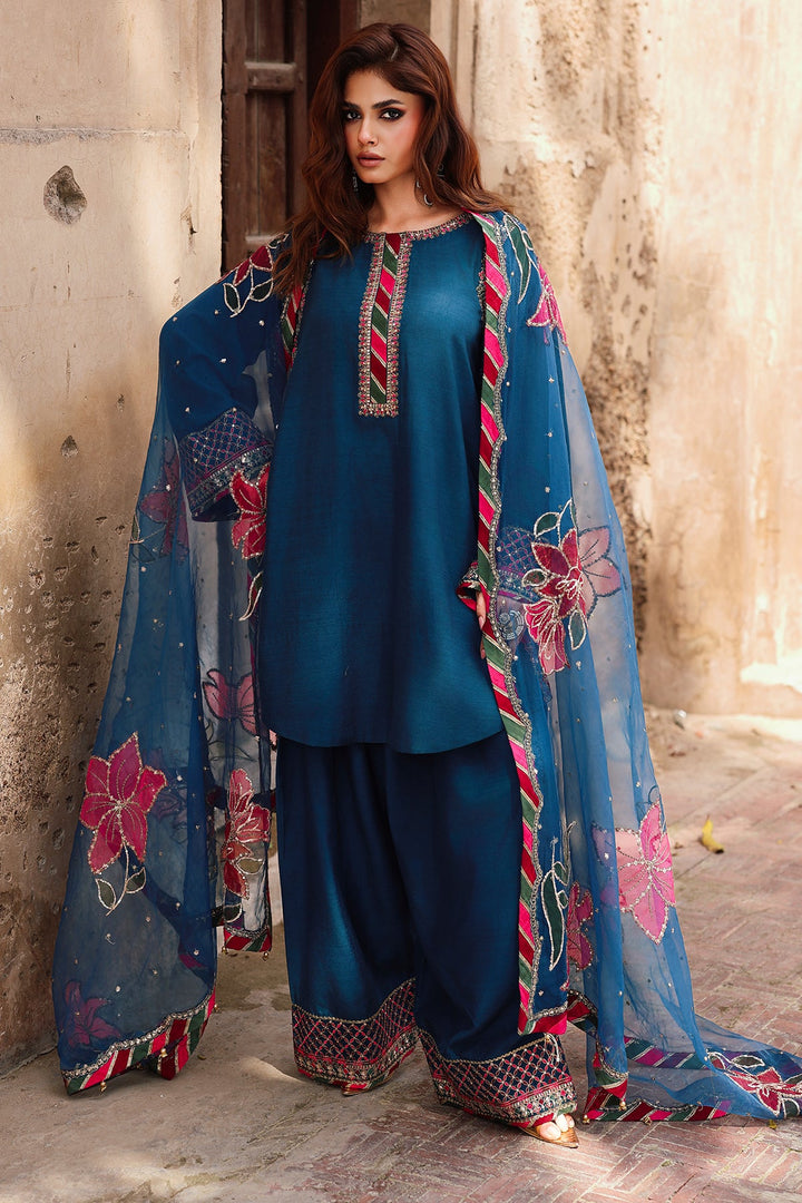 Raw Silk Stitched 3 Piece CMA-5-076H - Salai - Charizma RTW Winter 2025 