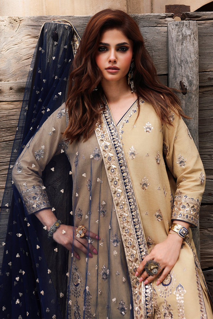 Raw Silk Stitched 3 Piece CMA-5-122A - Salai - Charizma RTW Winter 2025 
