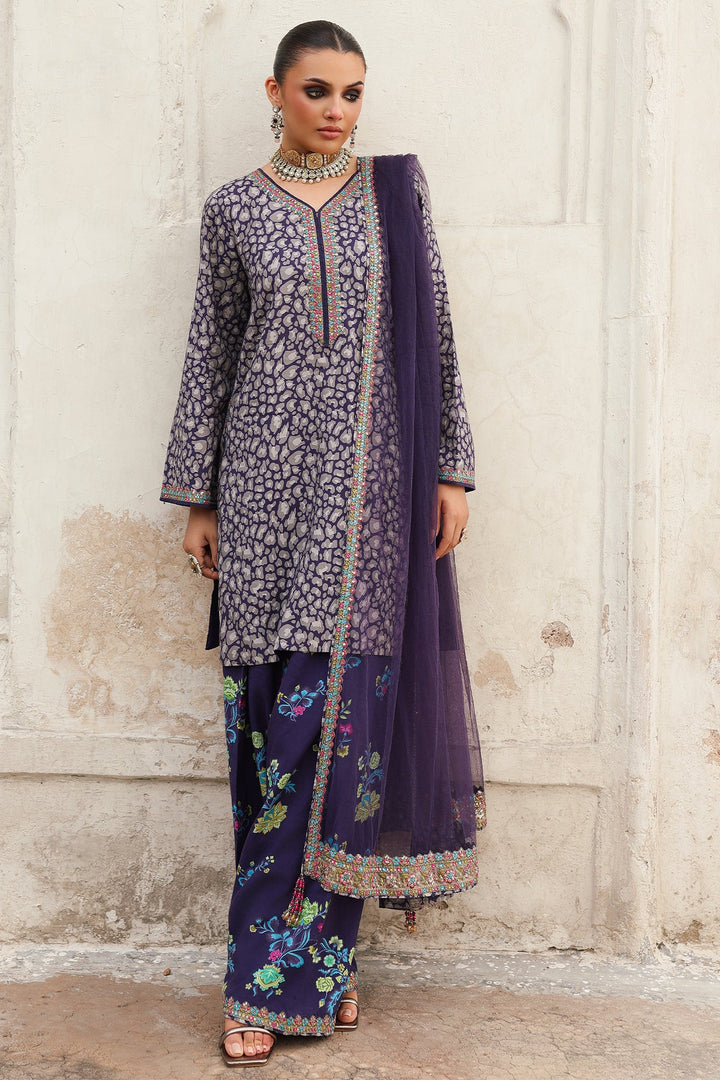 Raw Silk Stitched 3 Piece CMA-5-121A - Salai - Charizma RTW Winter 2025 