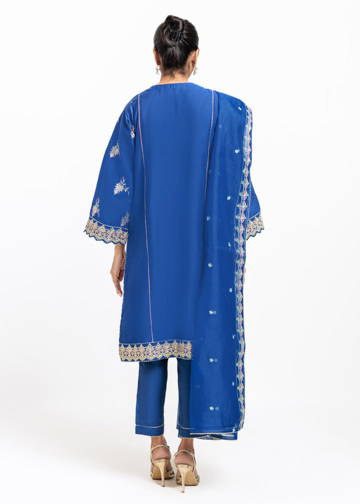 Blue-Cotton Net-3 Piece (WPS25FE3049) - Salai - Salai 