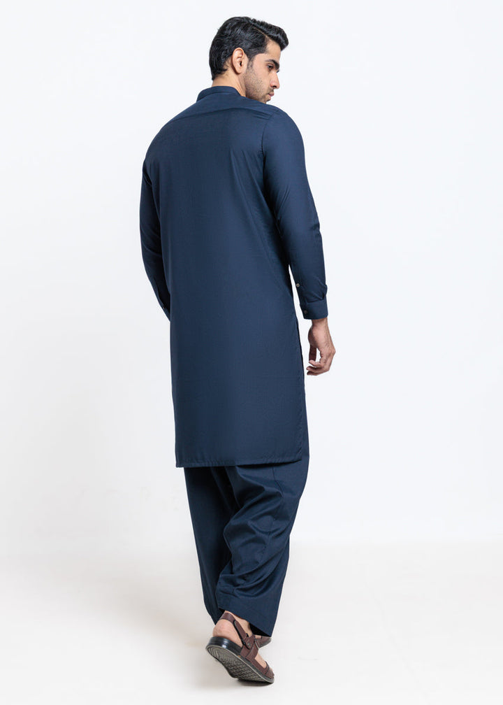 Navy-Blended-Shalwar Suit - (MPS25SSS2060) Y-F-17 - Salai - Salai 