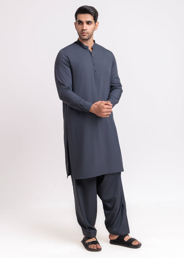 Grey-Blended-Shalwar Suit - (MPS25SSE2070) Y-F-11 - Salai - Salai 