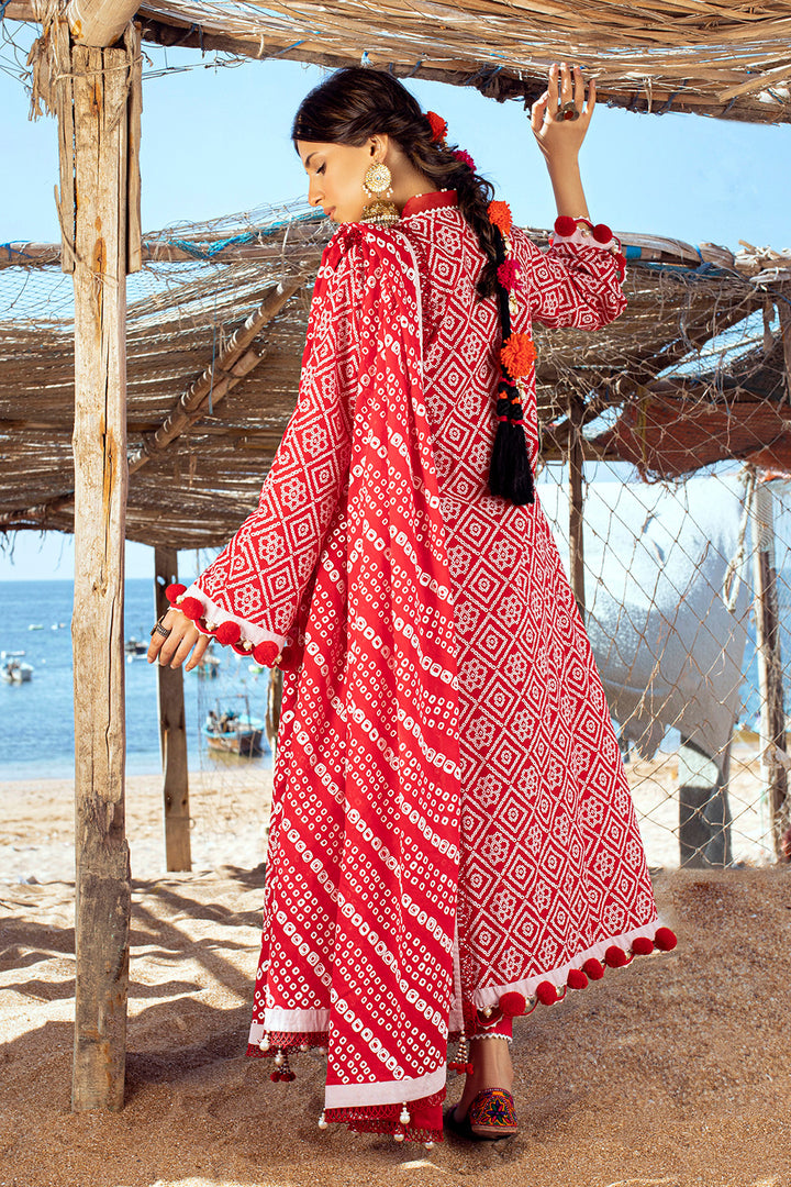 Gul Ahmed Stitched Lawn 2024 3 Piece CL-42010A - Salai - Gul Ahmed 