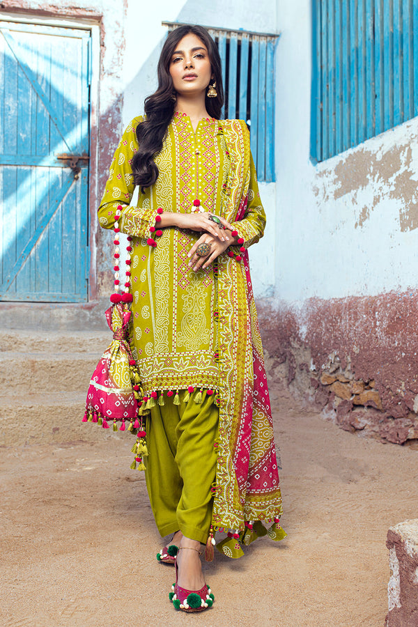 Gul Ahmed Stitched Lawn 2024 3 Piece CL-42036A - Salai - Salai 