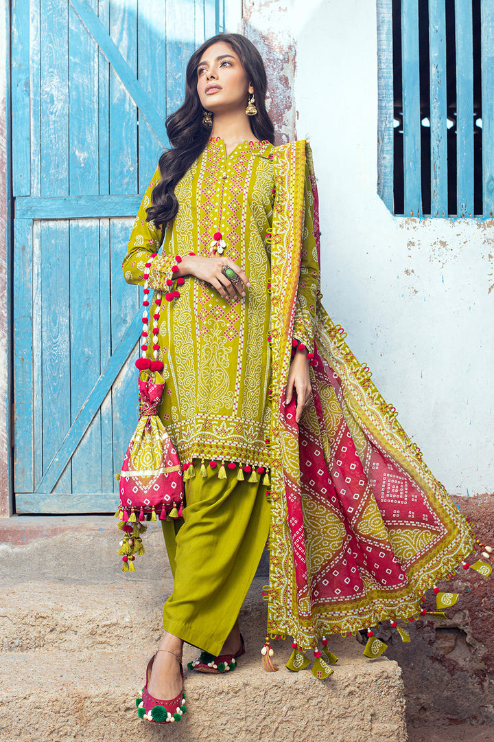 Gul Ahmed Stitched Lawn 2024 3 Piece CL-42036A - Salai - Salai 