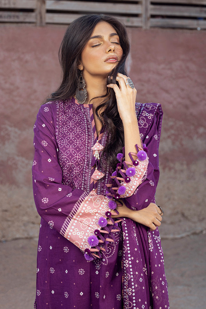 Gul Ahmed Stitched Lawn 2024 3 Piece CL-42037A - Salai - Salai 