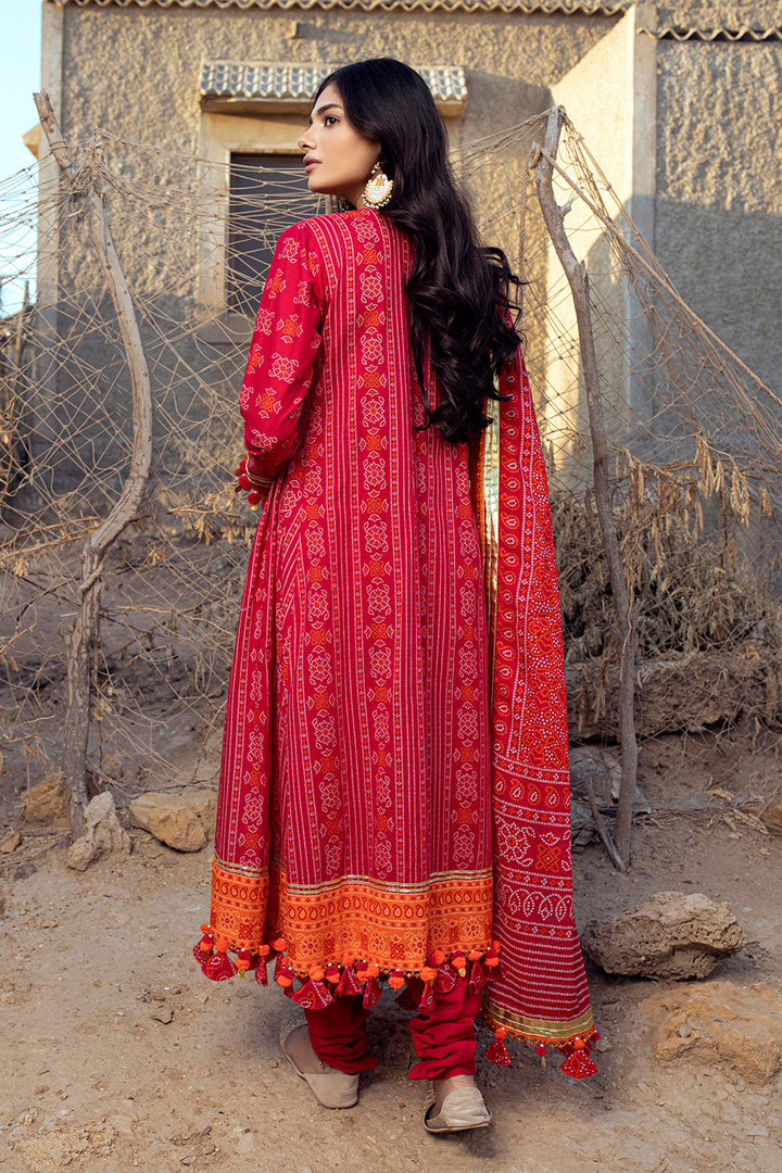 Gul Ahmed Stitched Lawn 2024 3 Piece CL-42009A - Salai - Gul Ahmed 