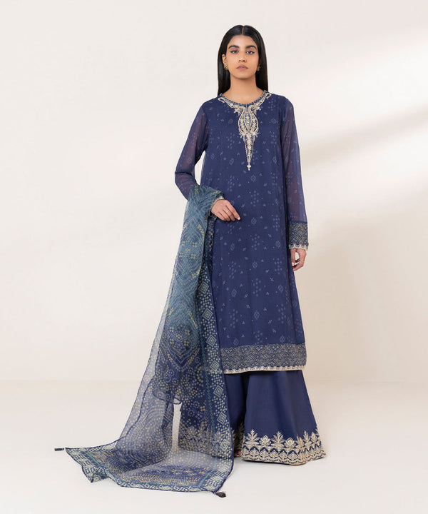 Sapphire Festive 3 Piece CHIFFON FDE-LX24V3-12 - Salai - Sapphire 