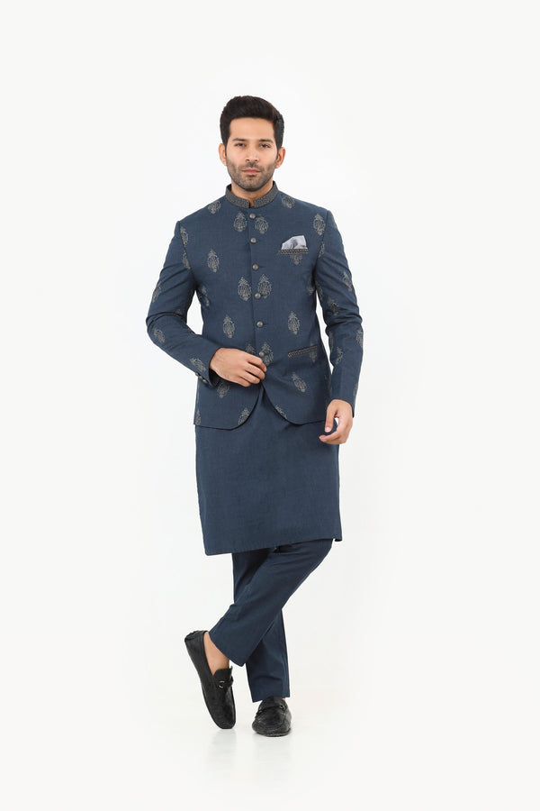 Men Prince Coat with Kurta Pajama 002 - Salai - Salai 