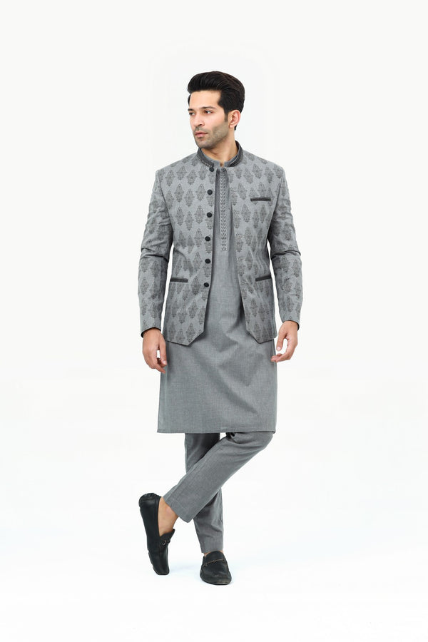 Men Prince Coat with Kurta Pajama 003 - Salai - Salai 