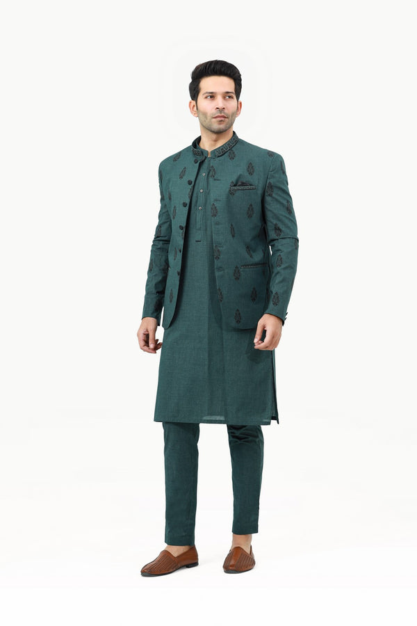 Men Prince Coat with Kurta Pajama 006 - Salai - Salai 