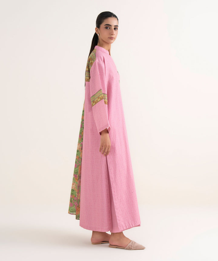 Sapphire Stitched 3 Piece Light Khaddar DD25V7-25 - Salai - Sapphire RTW Winter 2025 