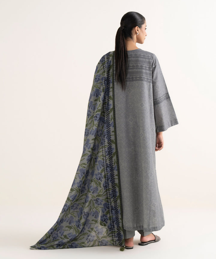 Sapphire Stitched 3 Piece Light Khaddar DD25V7-29 - Salai - Sapphire RTW Winter 2025 