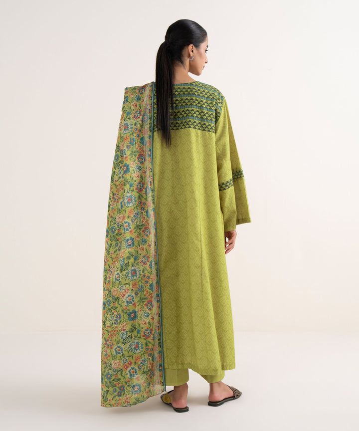 Sapphire Stitched 3 Piece Light Khaddar DD25V7-31 - Salai - Sapphire RTW Winter 2025 