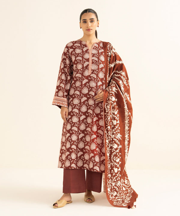 Sapphire Stitched 3 Piece KHADDAR Y25V8-26BJ(25&36) - Salai - Sapphire RTW Winter 2025 
