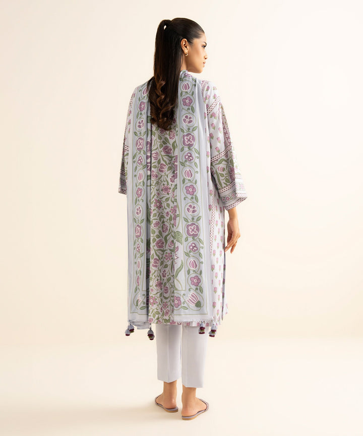 Sapphire Stitched 3 Piece LINEN DY25V8-22 - Salai - Sapphire RTW Winter 2025 