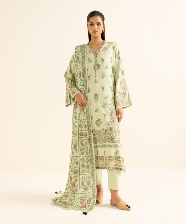 Sapphire Stitched 3 Piece LINEN DY25V8-23 - Salai - Sapphire RTW Winter 2025 